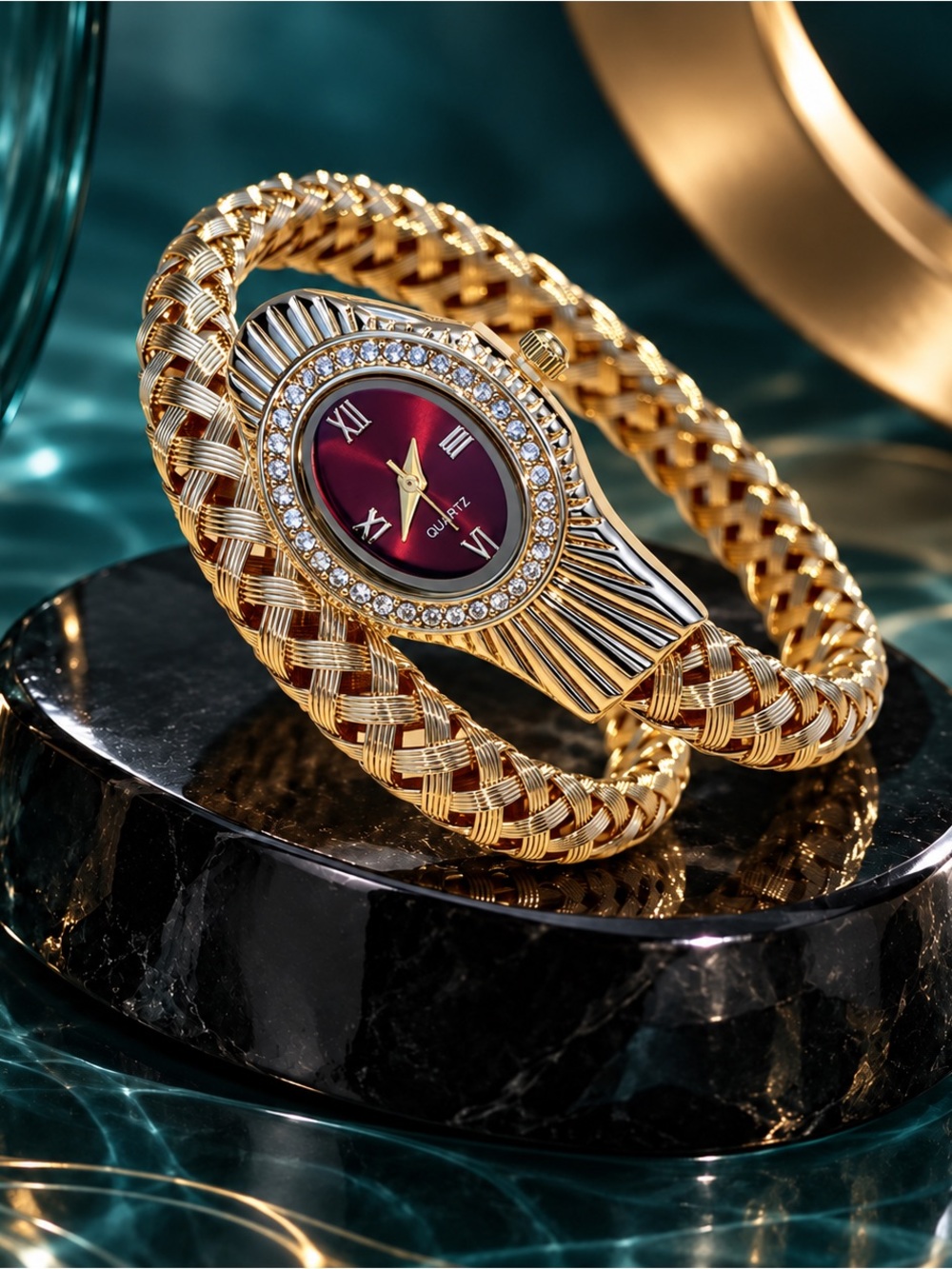 Luxury Red Dial Watch